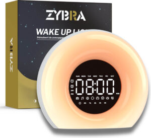 Zybra wake-up light met zonsopgang, natuurgeluiden en wekkerfunctie