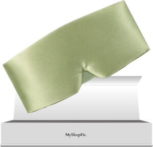 MySleepFit luxe slaapmasker van 100% moerbeizijde met 3D ontwerp voor gevoelige huid en volledige verduistering