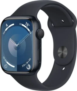 Zwarte Apple Watch Series 9 smartwatch, door ons beoordeeld als de beste slaaptracker van 2026 voor gedetailleerde slaapanalyse.